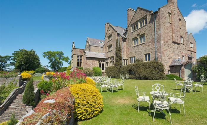 Sun terrace at Bodysgallen Hall